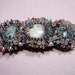 Bead embroidered barrette - jasper and aventurine