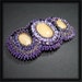 Bead embroidered barrette - my sweet violet