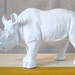 white rhino - faux taxidermy - animal statue - nursery decor