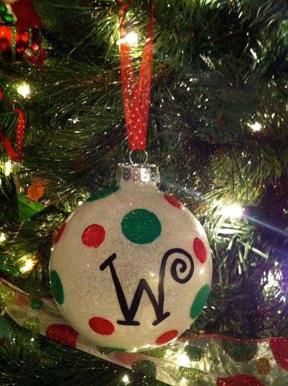 Items similar to Custom Hand Painted Glass Ornaments on Etsy