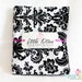 Travel Changing Pad - Black and White Damask