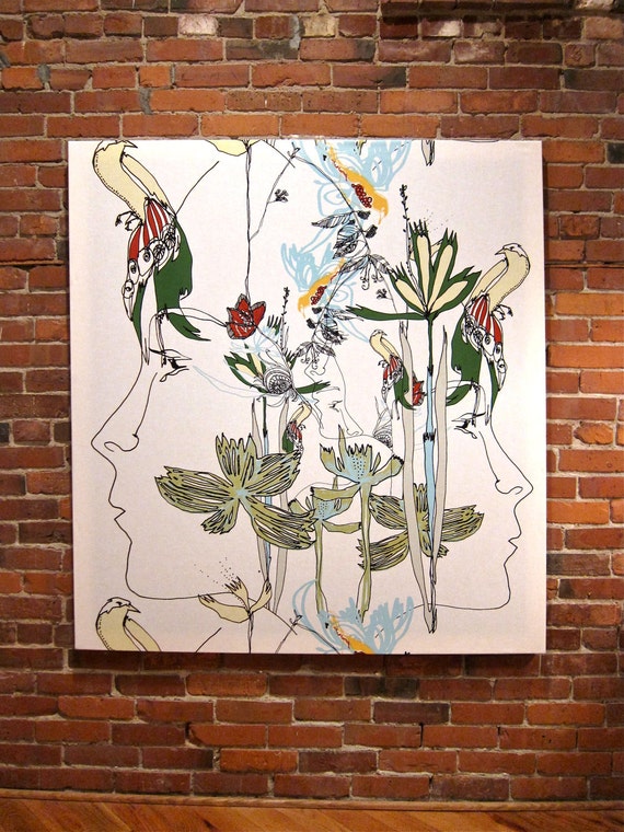 Marimekko Large Abstract Fabric Wall Art by RedouxClothing