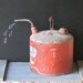 Vintage Eagle Galvanized Steel Gas Can Rusty Red