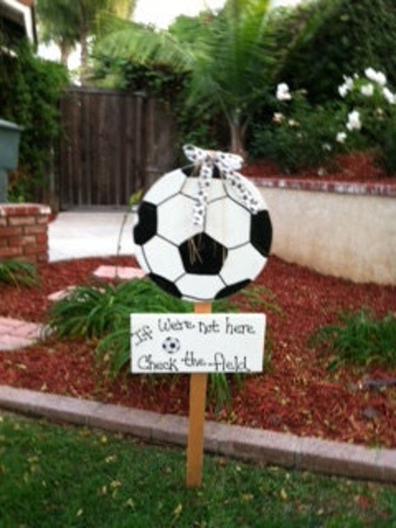 Items similar to Soccer Ball Yard Art on Etsy