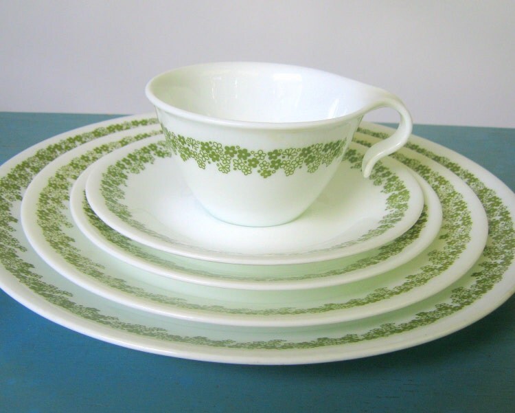 23Pc Corelle Spring Blossom Dinnerware Set by CedarRunVintage