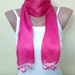Women accessories, cotton, soft scarf, fuchsia scarf, crochet, dark pink, spring, for 4 season, women fashion 2013 trend, New Fashion