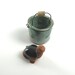 Turtle-Bucket - Tuck it in your Bucket - Stoneware miniature turtle sculpture - stoneware bucket for fairy garden