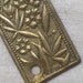 Large Brass Plate Finding - Antique Vintage - Arts & Crafts Style - Brass Hardware