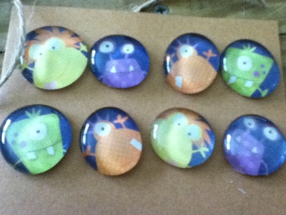 Monster Glass Magnets for party favors, jars, and stylish decor. Il_570xn