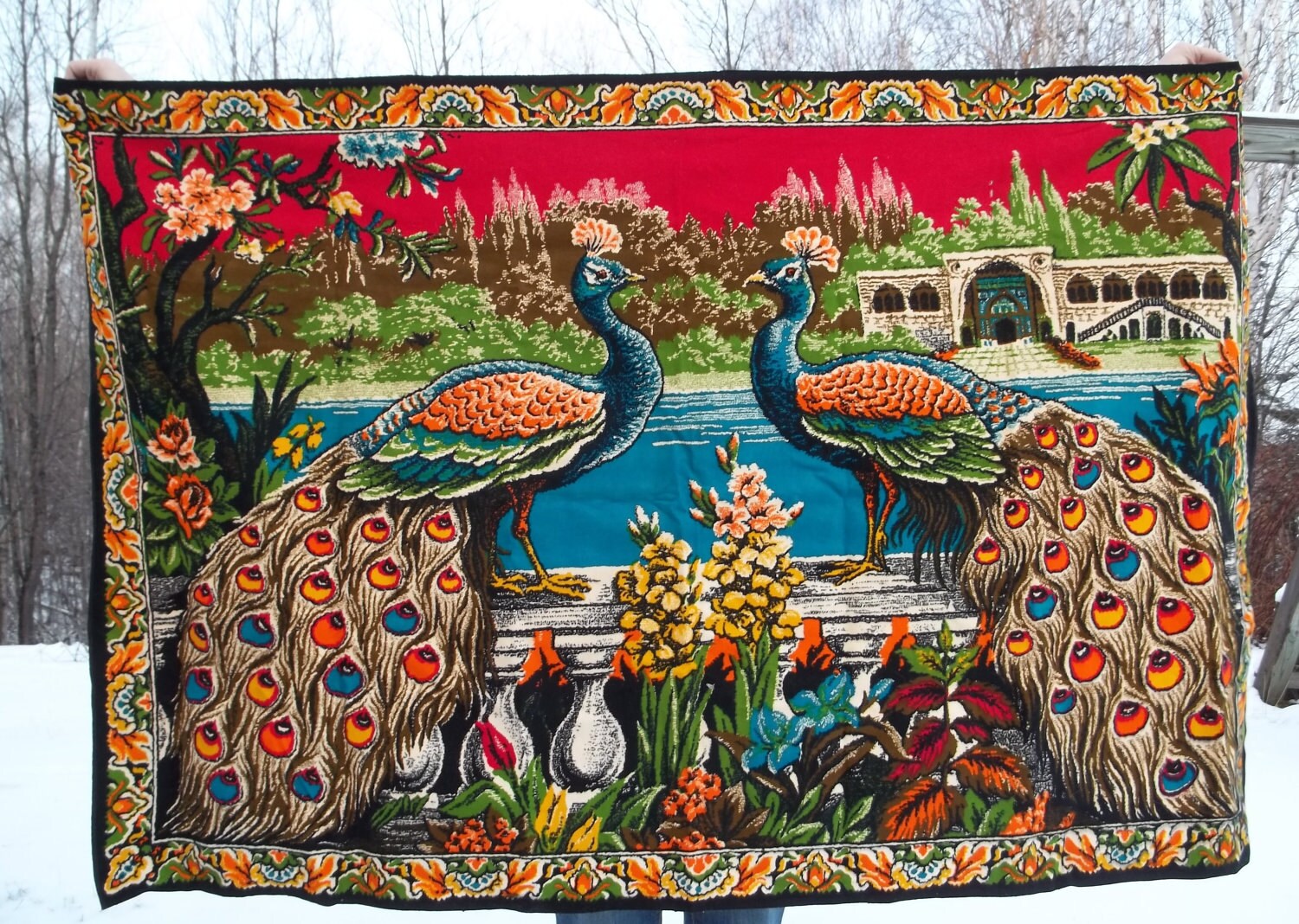 Peacock Tapestry Beautiful Turkish Wall hanging