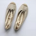 Nude beige flat espadrilles size 7