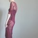 Spider web mesh maxi dress in wine red