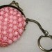 Adorable Vintage Pink Beaded Coin Purse Key Chain