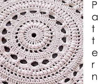 Crochet pattern Pdf- doily crochet rug