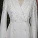 Vintage Ivory Silk Suit for Bridal, Wedding Badgley Mischka Hand Embroidered