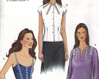 Vogue Sewing Pattern 7430 - Misses' Blouse (8-12, 14-18)