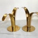 Vintage SWEDEN LILY CANDLE Holders, Solid Brass Mid Century Modern, Retro Look, Nice Patina, Fast Delivery