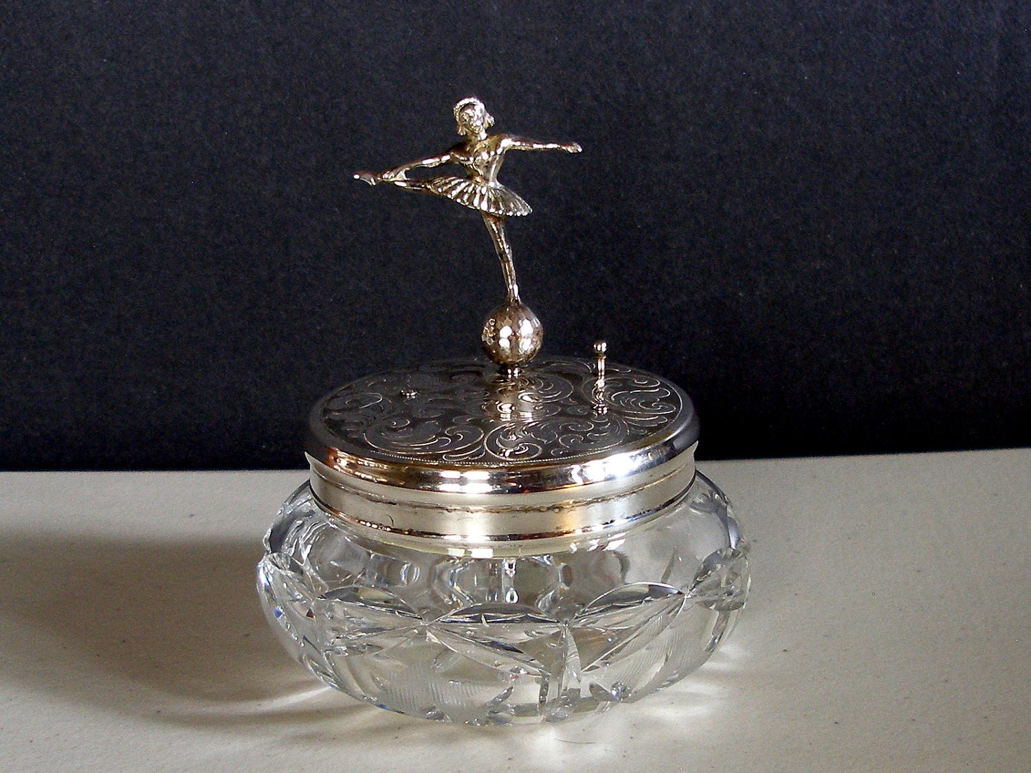 Vintage REUGE BALLERINA Music Box Dresser/ Jewelry/ Powder