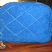 Vintage Royal Blue QUILTED PURSE Tote Fluffy Tassel Gold Chain Metallic 80s Matching Heels Satchel Holiday Bright Classic Chic 90s