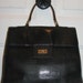 BIRKIN Style Black Purse HANDBAG Kelly Bag Gold Clasp Preppy Classic Chic Runway Leather EMBOSSED Moc Croc Faux Reptile Large Distressed