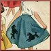 Large Poodle Applique Transfers & 50s authentic Poodle Skirt Pattern, Simplicity 4623,