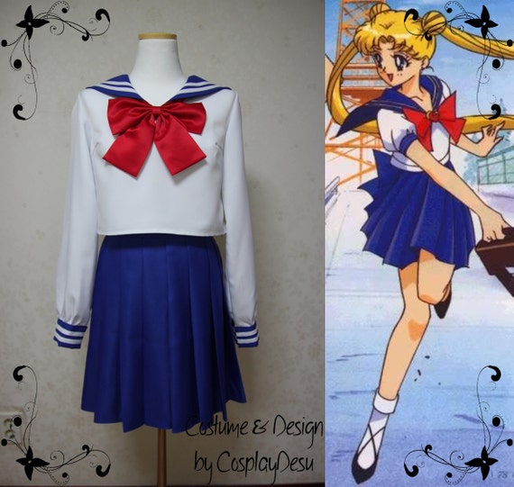 Items similar to Pre-made Sample Sailor moon blue school uniform ...