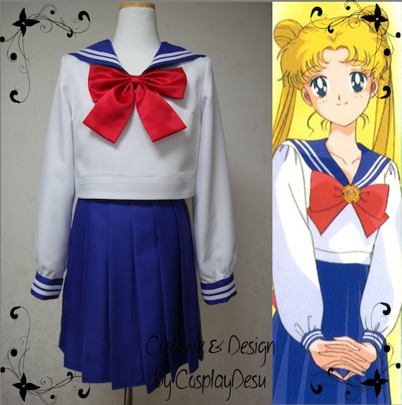 Items similar to Sailor moon blue school uniform cosplay outfit for ...