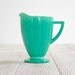 Hazel Atlas Creamer Pitcher Green Platonite Newport Hairpin