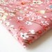 Japanese Cotton Fabric Kimono 1Meter - Pink White Red Blue Gold Japanese Sakura, Spring, flower,pink,red,women