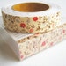 Fabric Tape Cotton Linen Tape Yellow Ivory Little red flower, blue green, Pretty Tape, zakka , kawaii,card making ,gift package, scrapbook,