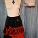 Upcycled Bohemian Gypsy Tattered Skirt Country Cowgirl Chic Skirt Steampunk Gypsy Boho Chic Punk Skirt