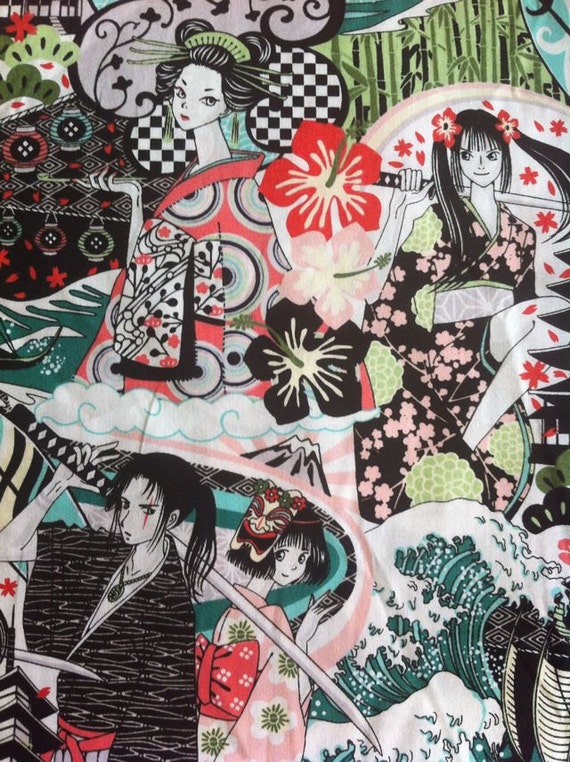 Kawaii Japanese Anime Fabric In Yusuke Midori Yard