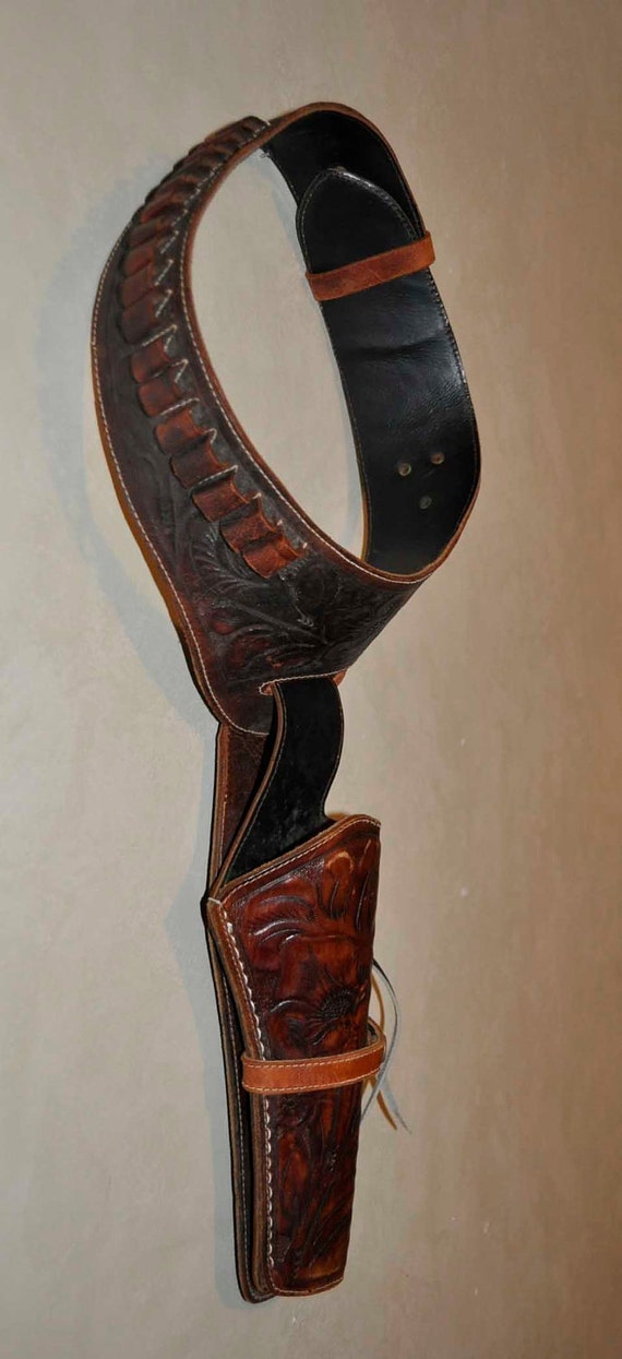 AUTHENTIC Leather Old West Gun Belt