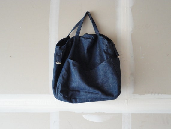 blue jean tote bag