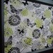 Framed fabric memo board - 16x20 butterflies with black and lime flowers