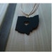 I Heart Ohio, My Heart Belongs in Ohio Pendant, Ohio Necklace