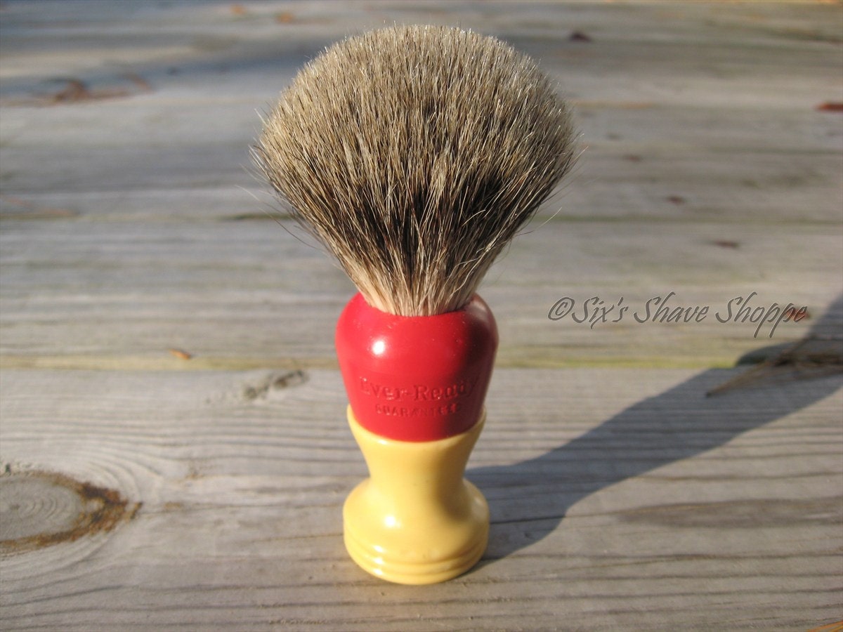 Vintage EverReady 100 Shaving Brush restored with pure badger