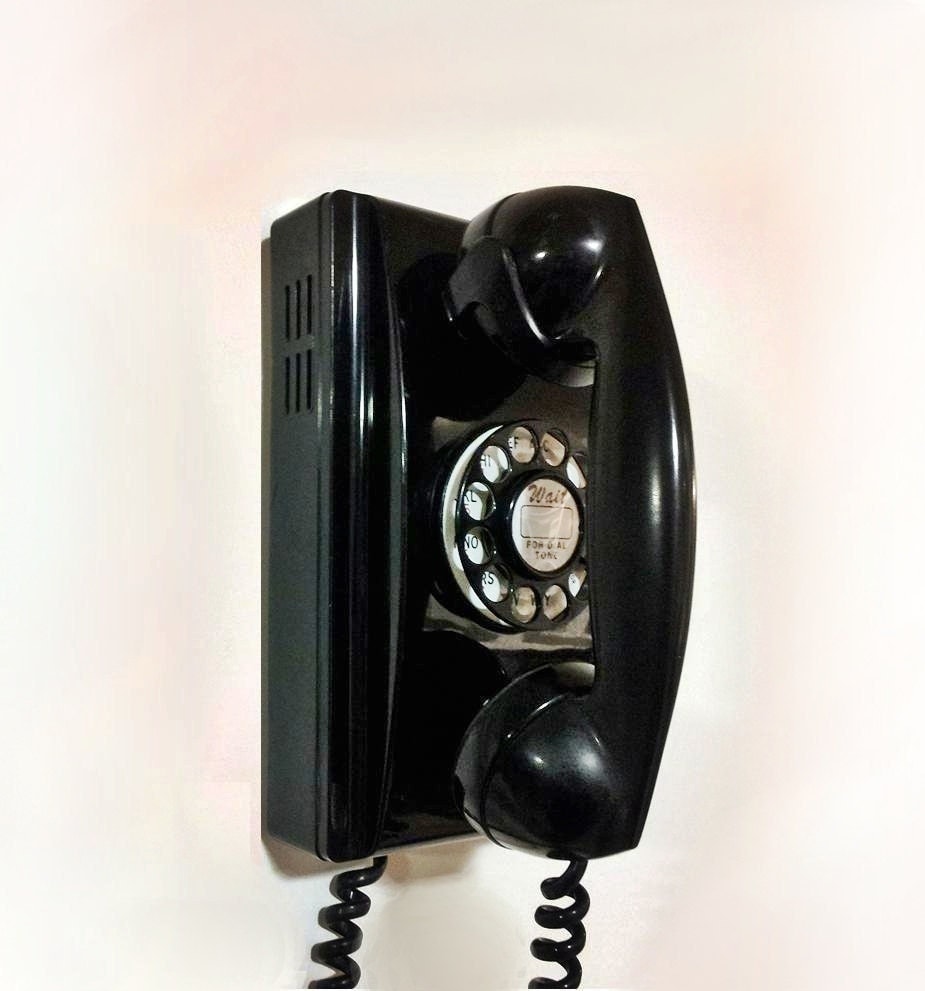 1955 Black Rotary Wall Phone