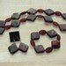 3 Piece Jewelry Set in Black and Red