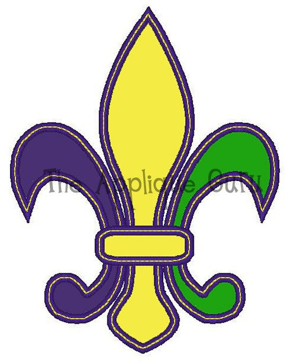 Fleur De Lis Applique Machine Embroidery Design