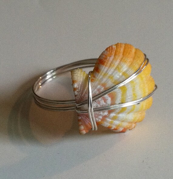 Sterling Silver Sunrise Shell Ring