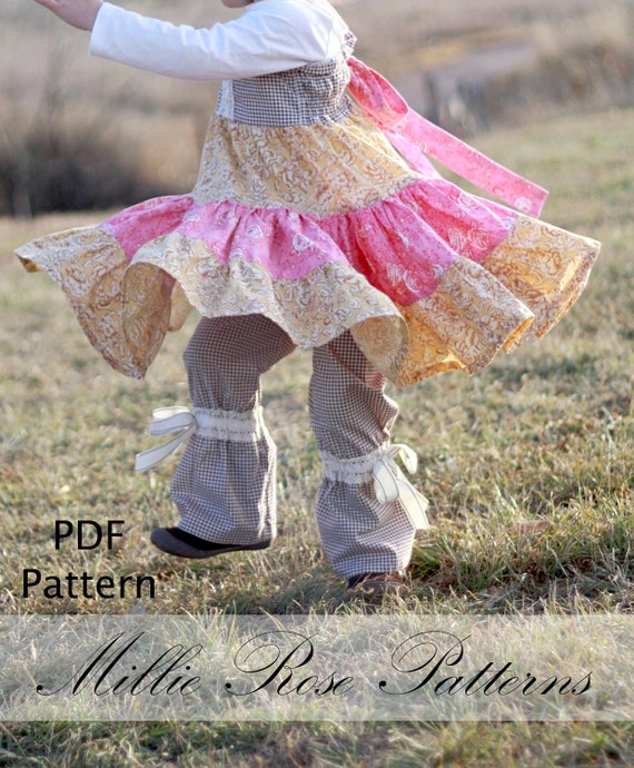 Items similar to Millies Tiered Twirl Dress PDF Pattern on Etsy