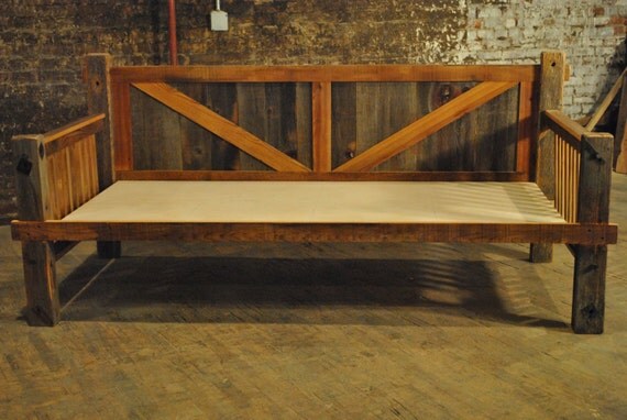 Items similar to Barn Wood Daybed on Etsy