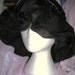 Black Organza Pouf Hat / Vintage / Open Weave Straw Crown / Travel Incognito /On reserve for Majorie