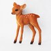 Vintage Felt Fawn Deer Toy Velvet Home Decor Woodland