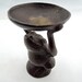 Antique bronze frog incense burner