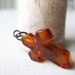 Tiny Amber Cross Pendant