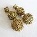 HOT DEAL Antique Philippine Tambourine Earrings- Silver Dipped in Gold