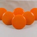 Vintage Ceramic Dresser Cabinet Knobs Handles Bright Orange - Set of 6