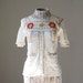1960s Hippie Embroidered India Cotton Gauze Blouse XS